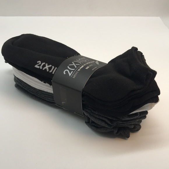 2 (X) IST MENŚ 10 PAIR NO SHOW SOCKS SIZE 10-13 - Picture 3 of 7